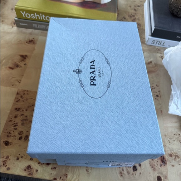 Prada Black Leather Penny Loafers with Triangle Logo - Picture 9 of 9